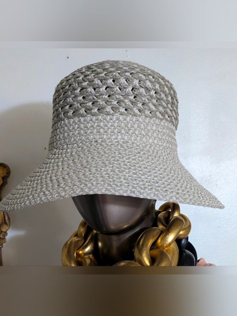 ERIC JAVITS New York Straw Champ Hat in Heather Gray UPF 50+ | - Picture 2 of 7